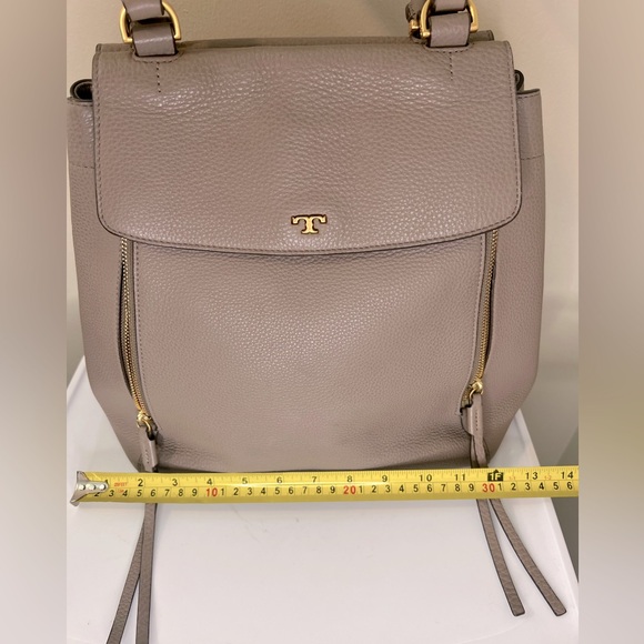 Tory Burch women’s half moon gray leather tote - Picture 16 of 16